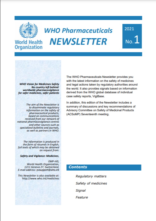 WHO Pharmaceuticals Newsletter (No. 6, 2017)