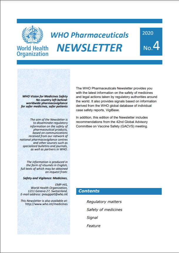 WHO Pharmaceuticals Newsletter (No. 6, 2017)